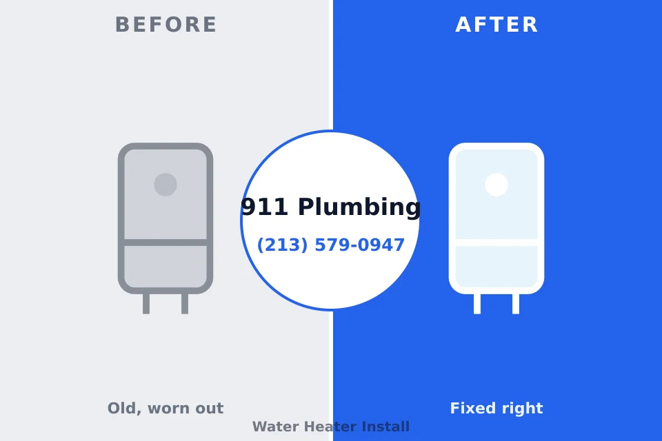 Before and after: plumbing repair Eagle, NE